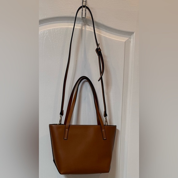Zara Elegant Brown Tote Handbag & Crossbody. Used, Very Good Condition - Picture 4 of 10